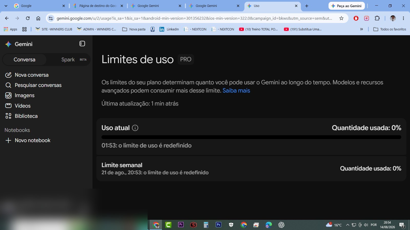 Gemini com indicador Pro